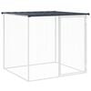 vidaXL Gabbia Polli con Tetto Antracite 103x98x90 cm Acciaio Zincato