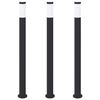 vidaXL Lampioni a palo 3 pz 110 cm Acciaio Inox IP44