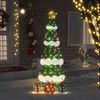 vidaXL Albero di Natale Illuminato con 3 Scatole Regalo 2D Bianco Caldo