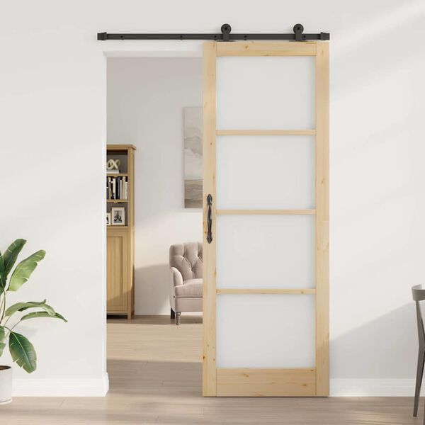 vidaXL Porta scorrevole ORKDAL Naturale 83 x 232 cm