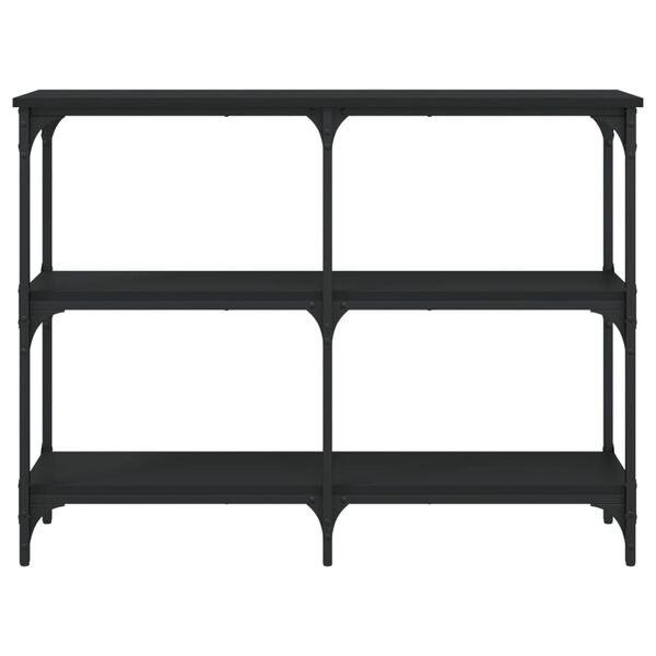 vidaXL Tavolino Consolle Nero 100x29x75 cm in Legno Multistrato