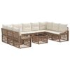 vidaXL Set Divano da Giardino 10 pz Beige polyrattan