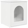 vidaXL Casa per Gatti Bianco Lucido 53 x 52 x 62 cm