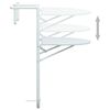 vidaXL Tavolo da Balcone Pensile Bianco 60x64x83,5cm Plastica Rattan