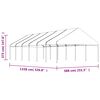 vidaXL Gazebo con Tetto Bianco 13,38x5,88x3,75 m in Polietilene