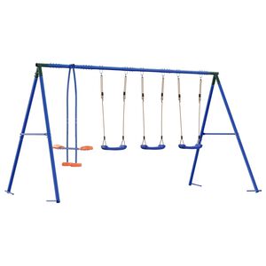 vidaXL Set di Altalene per Esterni Multicolore Acciaio e PE