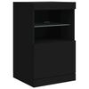 vidaXL Credenza con Luci LED Nera 162x37x67 cm