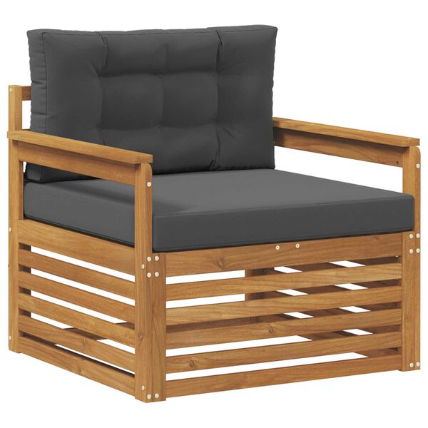 vidaXL Set di divani da esterno Legno di Acacia Massello e Poliestere