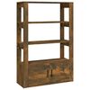 vidaXL Credenza Rovere Fumo 80x30x119,5 cm in Legno Multistrato