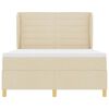vidaXL Letto a molle con materasso Crema 190 x 140 cm Tessuto