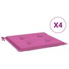 vidaXL Cuscini per Sedia 4 pz Rosa 50x50x4 cm in Tessuto