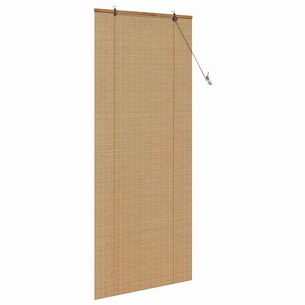 vidaXL Tenda a rullo con tende Marrone 90 x 220 cm Bamb&ugrave;