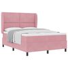 vidaXL Letto a molle con materasso Rosa 200 x 160 cm Velluto