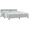 vidaXL Letto a molle con materasso Grigio chiaro 200 x 200 cm Velluto
