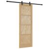 vidaXL Porta scorrevole Naturale e Nero 73,5 x 211 cm