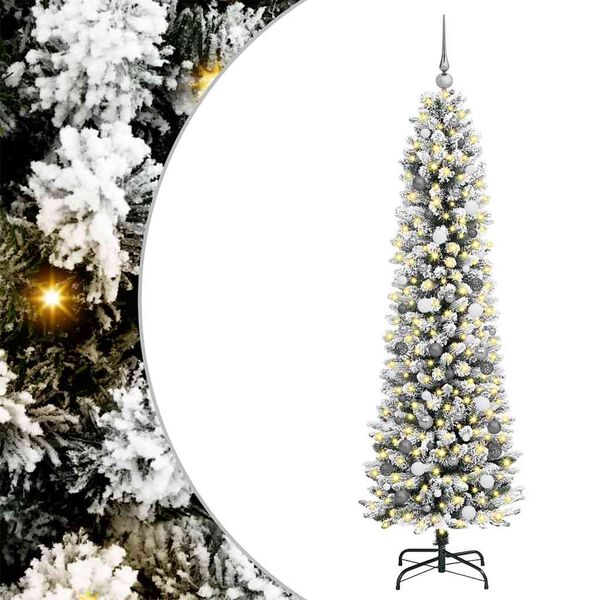 vidaXL Albero di Natale artificiale con 300 LED Bianco 210 cm