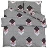vidaXL Set Copripiumino Grigio 225x220 cm in Cotone