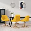 vidaXL Sedie da Pranzo Girevoli 4 pz Giallo Senape in Velluto