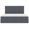 vidaXL Letto con Contenitore Grigio scuro 200 x 200 cm Velluto