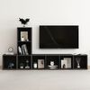 vidaXL Set Mobile TV 3 pz Nero in Legno Multistrato