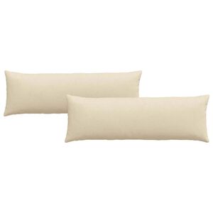 vidaXL Cuscini da Divano 2 pcs Crema 120 x 40 cm Tessuto