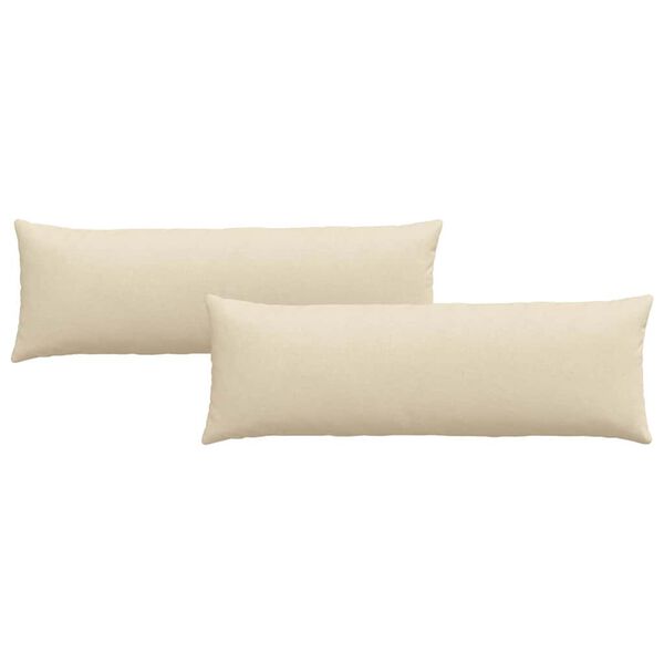 vidaXL Cuscini da Divano 2 pcs Crema 120 x 40 cm Tessuto