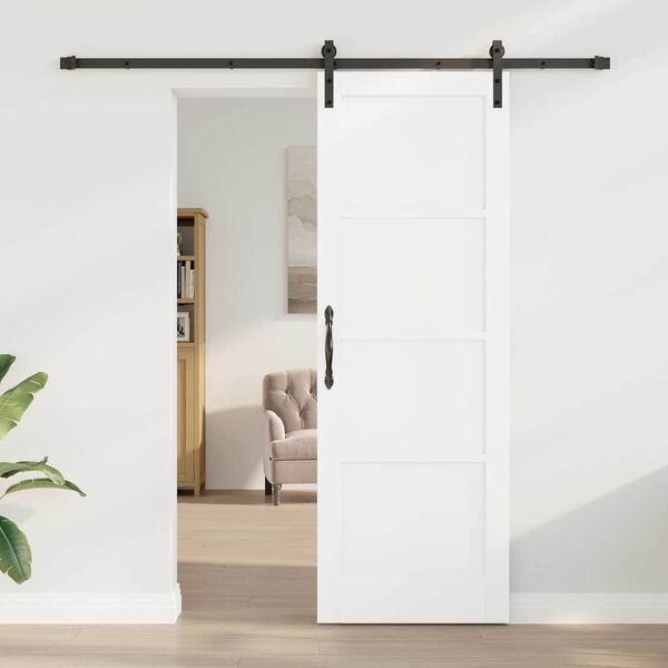 vidaXL Porta scorrevole Bianco 73,5 x 211 cm Pino massello