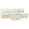 vidaXL Set Divani da Giardino su Pallet 5 pz con Cuscini Legno Abete