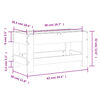 vidaXL Poggiapiedi da Giardino 62x30x32 cm in Legno Massello di Pino