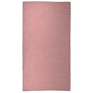vidaXL Tappeto da Esterni a Tessitura Piatta 80x150 cm Rosso