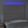 vidaXL Testiera a LED Grigio 80x5x118/128 cm in Similpelle