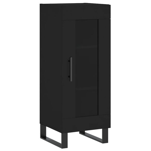 vidaXL Credenza Nero 34,5x34x90 cm in Legno Multistrato