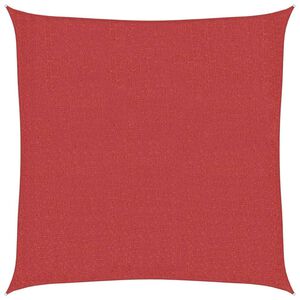 vidaXL Vela Parasole 160 g/m&sup2; Rossa 2x2 m in HDPE