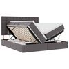 vidaXL Letto con contenitore e LED Grigio 180 x 200 cm Pelle sintetica