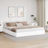 vidaXL Letto con Contenitore Bianco Puro 200 x 200 cm Pelle sintetica