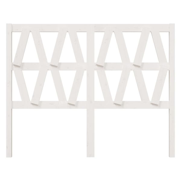 vidaXL Testiera per Letto Bianca 126x4x100cm in Legno Massello di Pino