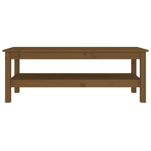 vidaXL Tavolino da Salotto ambra 110x50x40 cm Legno Massello di Pino