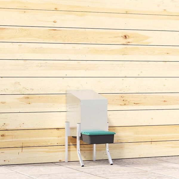 vidaXL Nido per Galline 1 Scomparto con Gambe in Acciaio Zincato