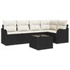 vidaXL Set Divano da Giardino 5 pz Nero polyrattan