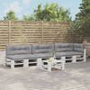 vidaXL Cuscini per Pallet 7 pz Grigi in Tessuto