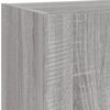 vidaXL Mobili TV a Muro con LED 4pz Grigio Sonoma in Legno Multistrato
