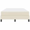 vidaXL Struttura del letto con materasso Crema 120 x 200 cm Tessuto