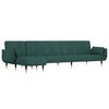 vidaXL Divano Letto a L Verde Scuro 275x140x70 cm in Velluto