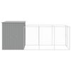 vidaXL Casetta Cani Corsa Grigio Chiaro 165x455x181 cm Acciaio Zincato