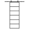 vidaXL Porta Scorrevole con Ferramenta 76x205cm Vetro ESG Alluminio