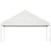vidaXL Gazebo con Tetto Bianco 13,38x5,88x3,75 m in Polietilene