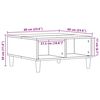 vidaXL Tavolino da Salotto Legno Antico 60x60x30 cm Legno Multistrato