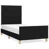 vidaXL Giroletto senza Materasso Nero 90x200 cm in Tessuto