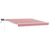 vidaXL Tenda retrattile Rosso e Bianco 350 x 250 cm