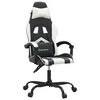 vidaXL Sedia da Gaming Girevole Nero e Bianco in Similpelle